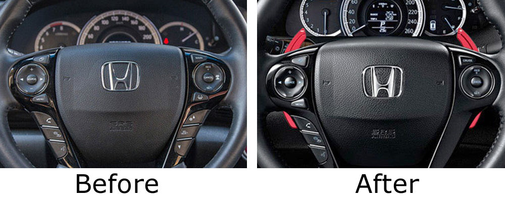 thumbnail image 2 of Black & Red Forged Paddle Shifter Extensions For Honda Accord Civic CR-V Acura – Xotic Tech 2 of 5