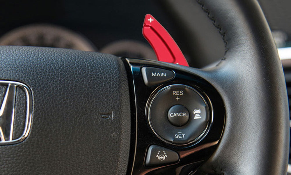 Red Aluminum Steering Wheel Paddle Shifter Extension For Honda Accord Civic CR-V