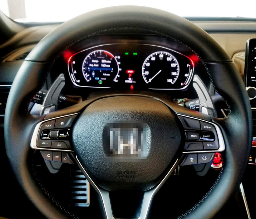 Grey Aluminum Steering Wheel Paddle Shifter Extension For Honda Accord Civic CRV