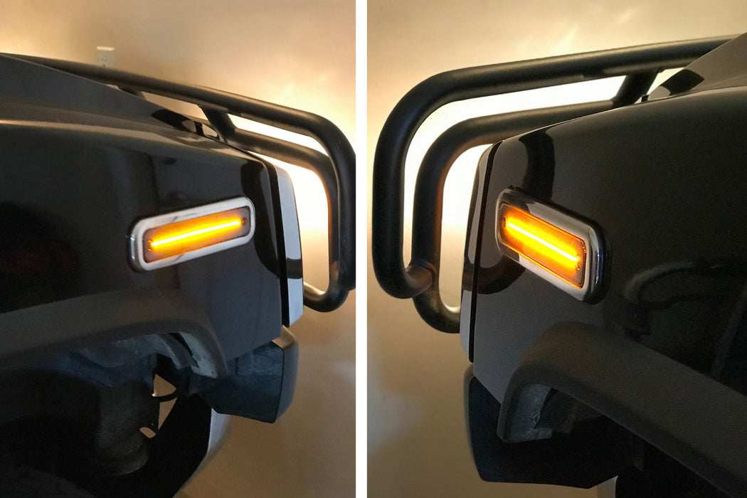 2X LED Side Marker Lights Front Amber Fender Lamps For 2003-2009 HUMMER H2 – Clear Lens, Plug-n-Play