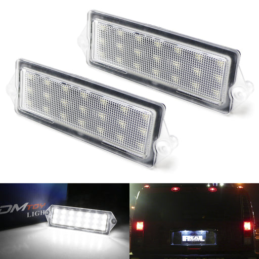 OE-Fit White 3W LED License Plate Lights For 03-07 Hummer H2 Rear Lift Gate Lamp