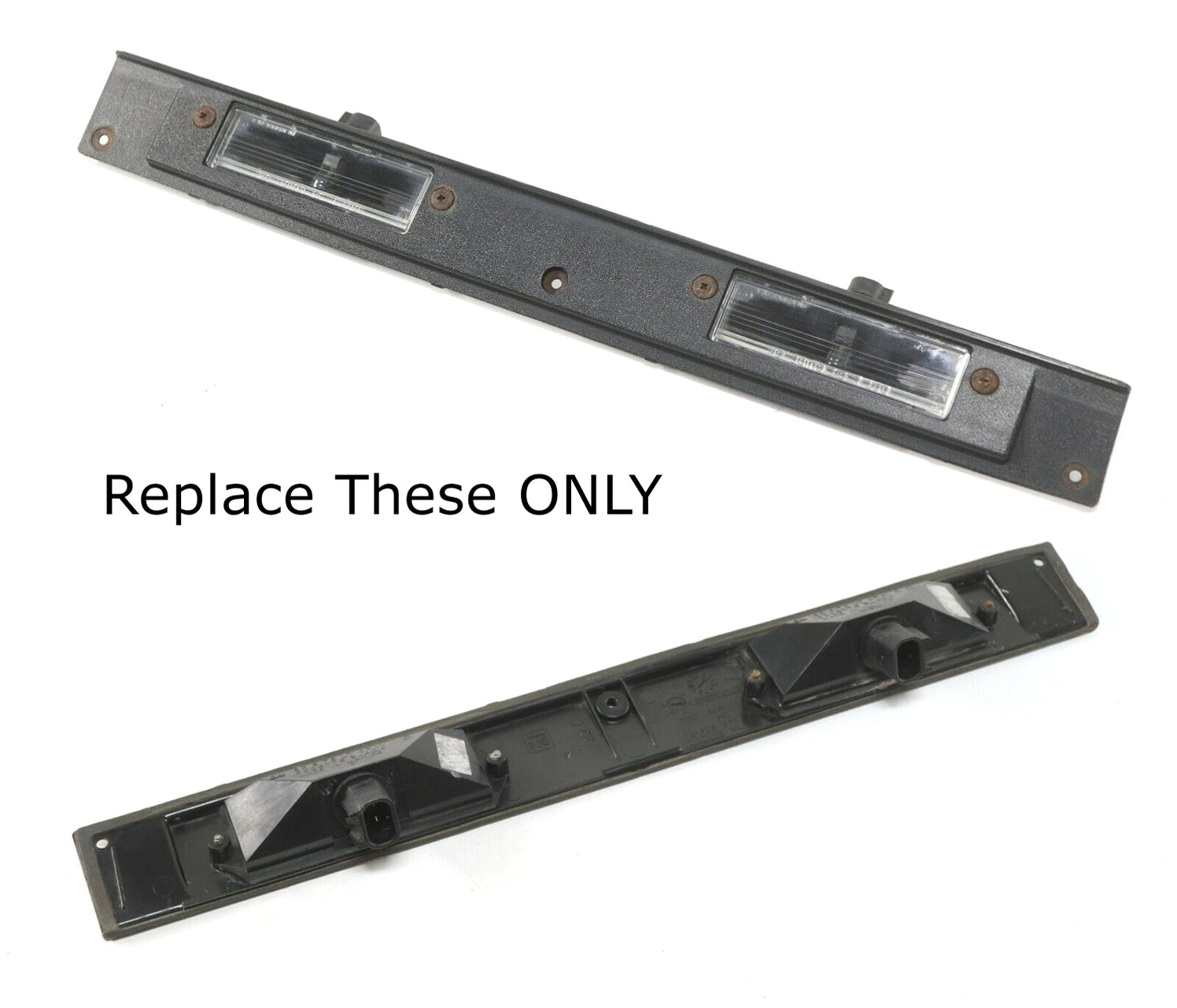 06-09 Hummer H2 SUV Rear License Plate Frame Set With Handle – Chrome 3-Piece Kit