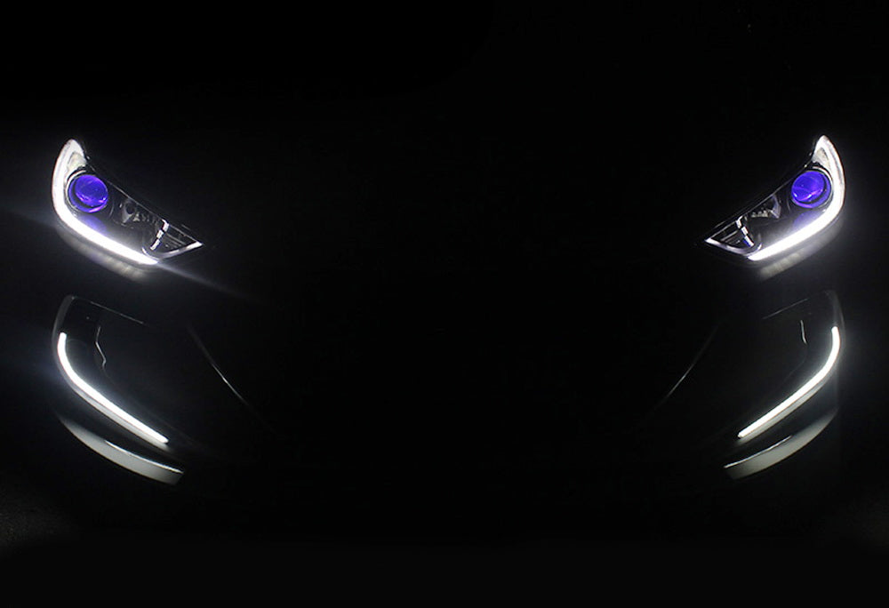 KDM Style Lower Bumper LED Daytime Running Lights For 2017-2018 Hyundai Elantra