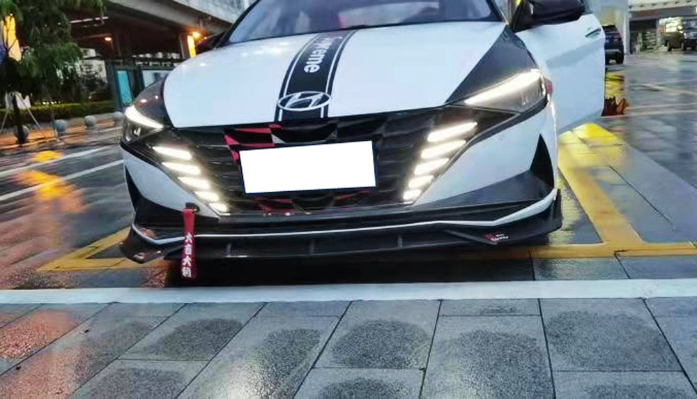 Front Grille Mount Switchback LED Daytime Running Lights For 21+ Hyundai Elantra