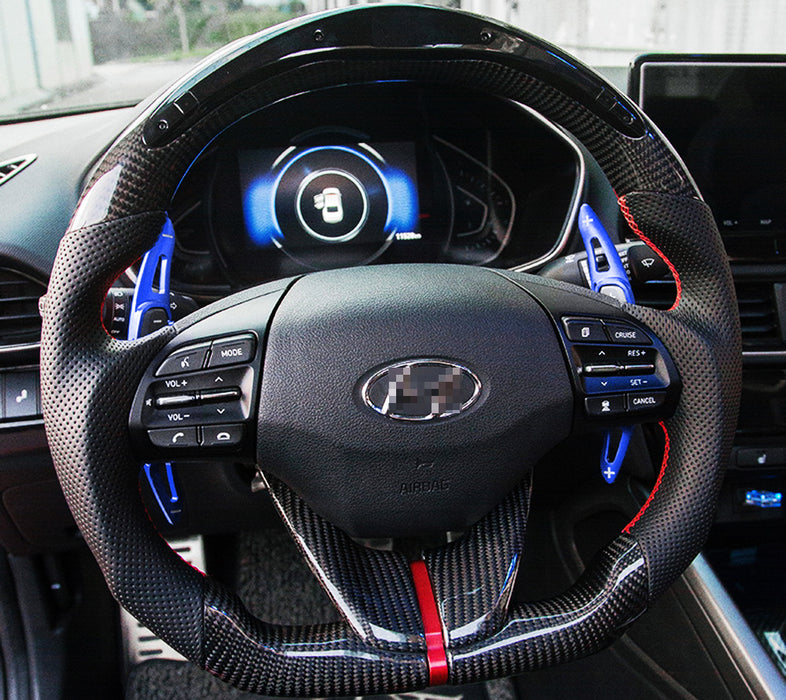Blue Performance Steering Wheel Paddle Shift Extend For 2019-22 Hyundai Veloster