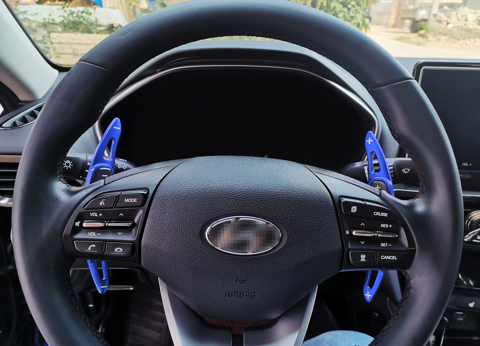 Blue Performance Steering Wheel Paddle Shift Extend For 2019-22 Hyundai Veloster