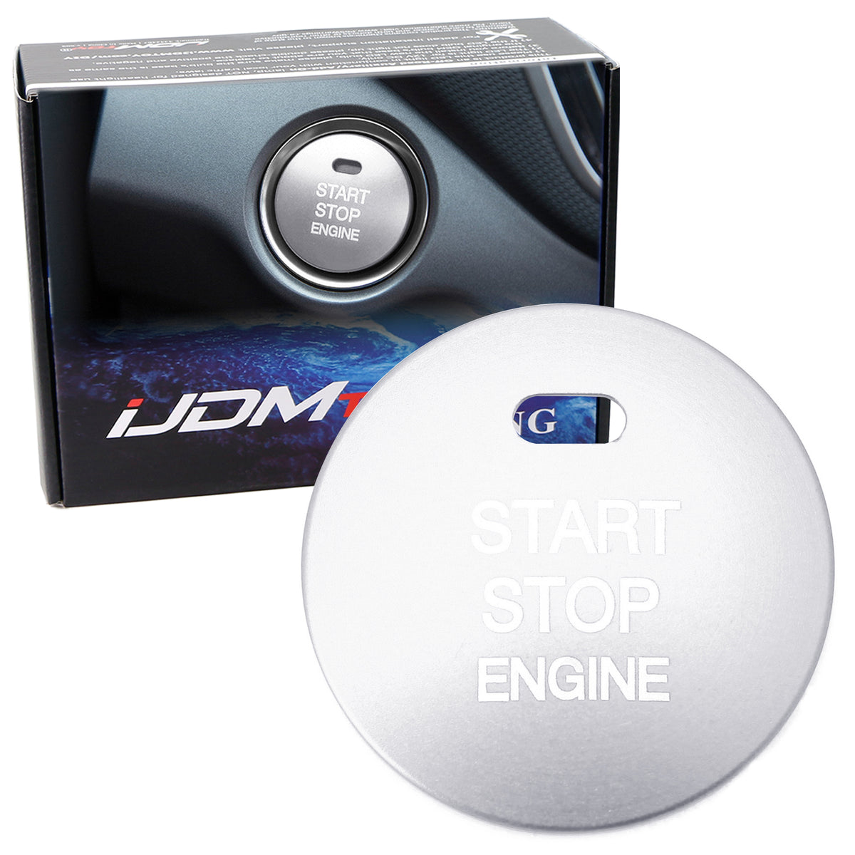 Silver Engine Push Start Button Cover Trim For Hyundai Sonata