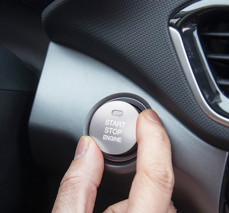 Silver Engine Push Start Button Cover Trim For Hyundai Sonata Elantra Kia Optima
