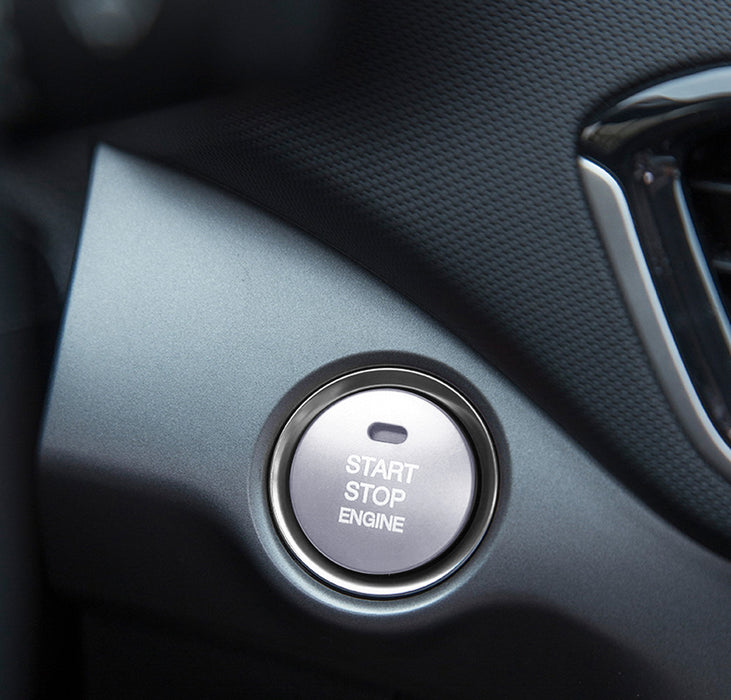Silver Engine Push Start Button Cover Trim For Hyundai Sonata