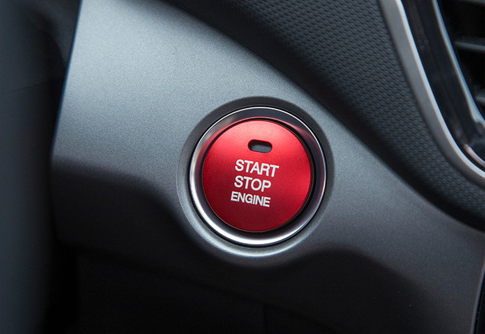 Red Keyless Engine Push Start Button Cover For Hyundai Sonata Elantra Kia Optima