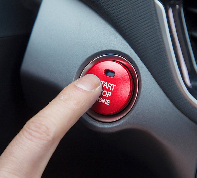 Red Keyless Engine Push Start Button Cover For Hyundai Sonata Elantra Kia Optima