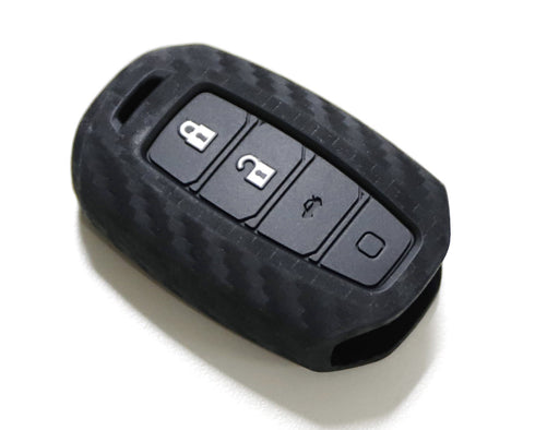 Carbon Fiber Soft Silicone Key Fob Cover For Hyundai Kona Veloster Elantra GT...