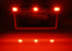 Rear License Plate Frame Mount 3-Dot Red LED Tailgate ID Identification Lightbar