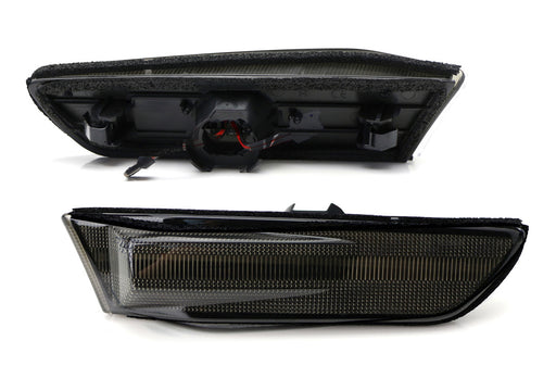 Smoke Lens Amber Full LED Fender Side Marker Lights For 03-07 Infiniti G35 Coupe