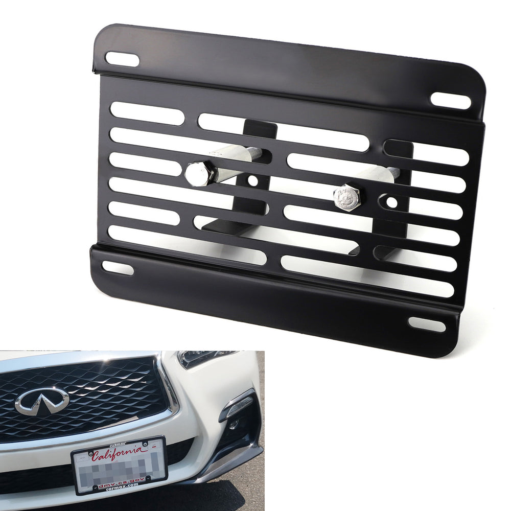 No Drill Front Grille Mesh Mount LicensePlate Relocator For 2016-up Infiniti Q50