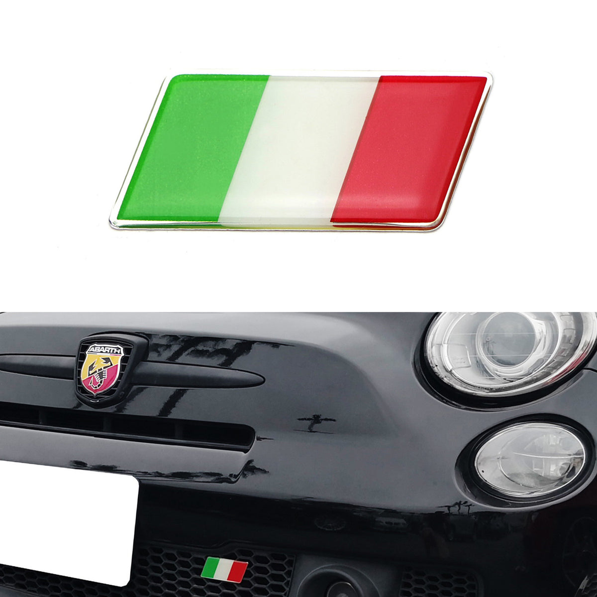 Italian Flag Emblem Badge For Fiat Alfa Romeo Ferrari Maserati