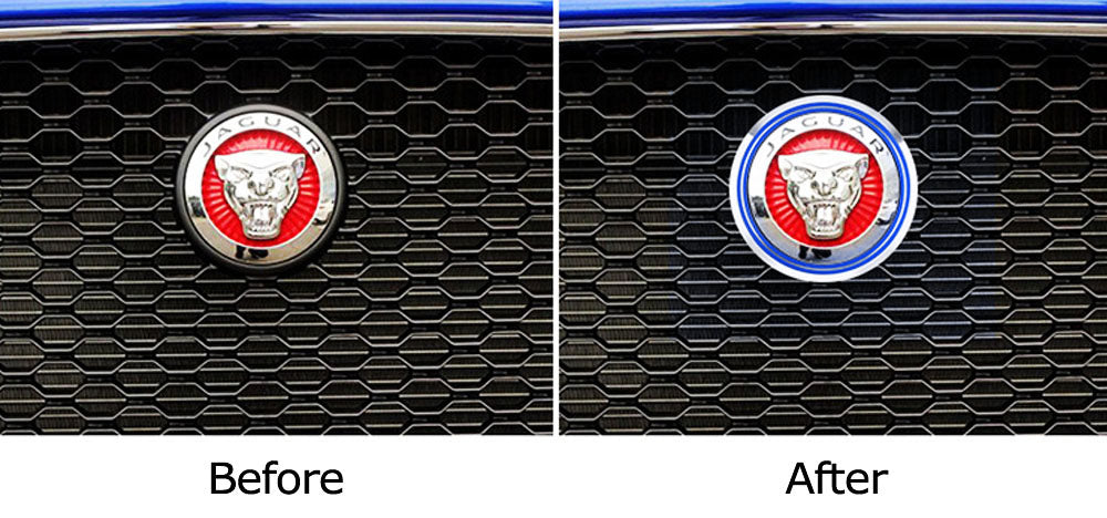 Red Cadillac C T S - Front Grill Ornament and 3D Badge on Black T