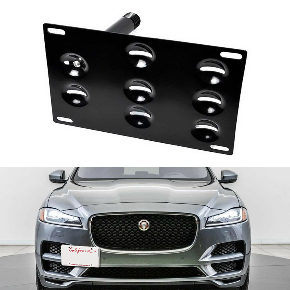 Front Bumper Tow Hook License Plate Mounting Bracket For 09-up