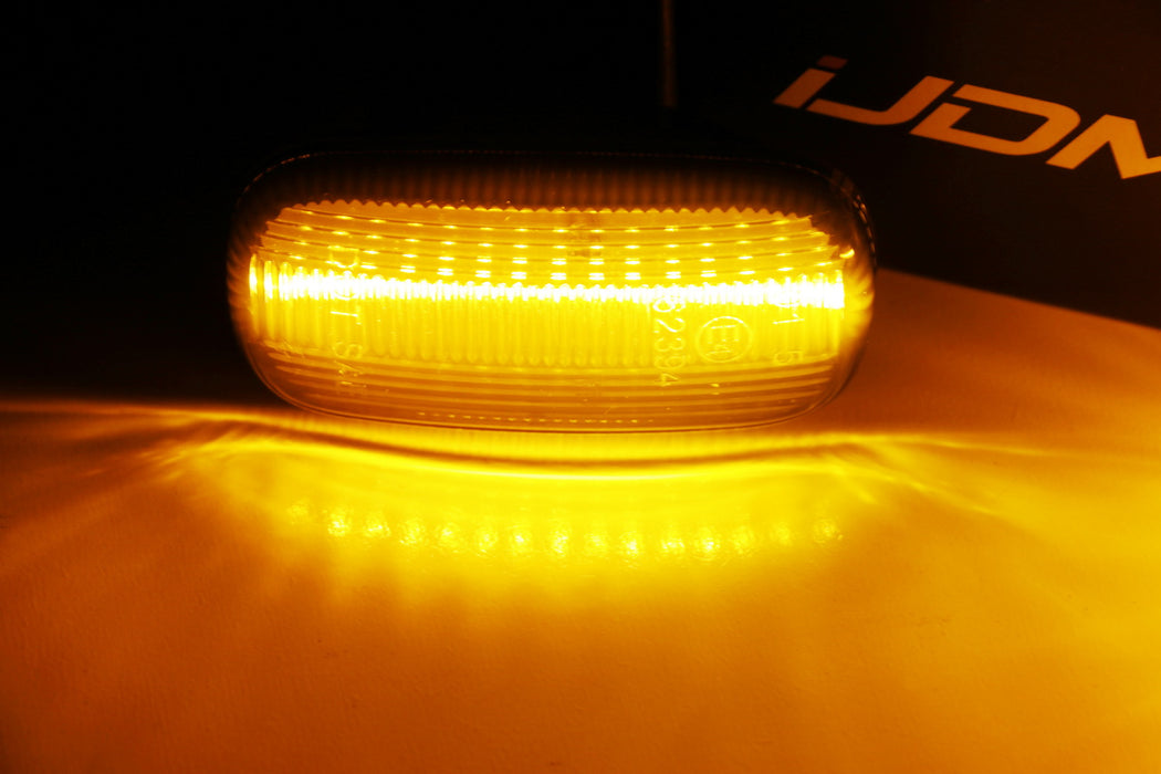 Smoked Amber Full LED Side Marker Lamps For JDM Honda/Acura RSX Integra Civic