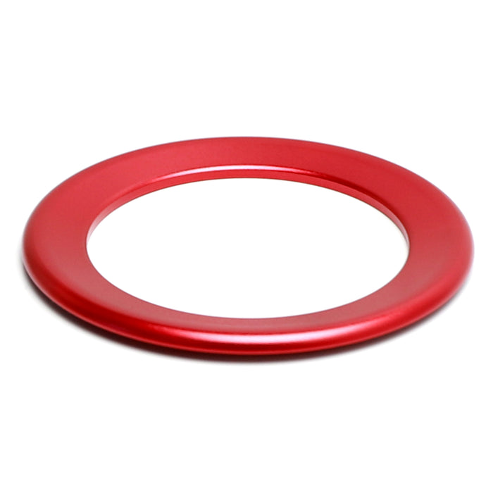 Red Aluminum Steering Wheel Center Cap Decoration Trim For 14-up Jeep Cherokee