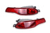 LED Rear Bumper Reflector Rear Fog Light Kit w/Red LED Bulbs For 14-18 Cherokee