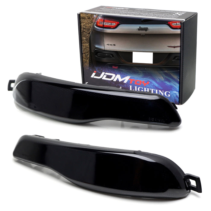 OE-Spec Dark Smoke Rear Bumper Reflector Lens For Jeep 2014-2018 Cherokee (KL)