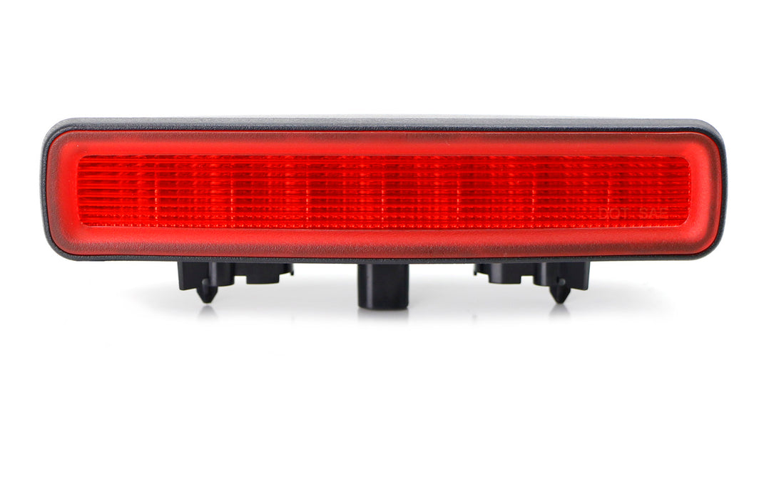 Red Lens LED Strobe Third Brake Lamp w/Brackets For 2018-up Jeep Wrangler JL