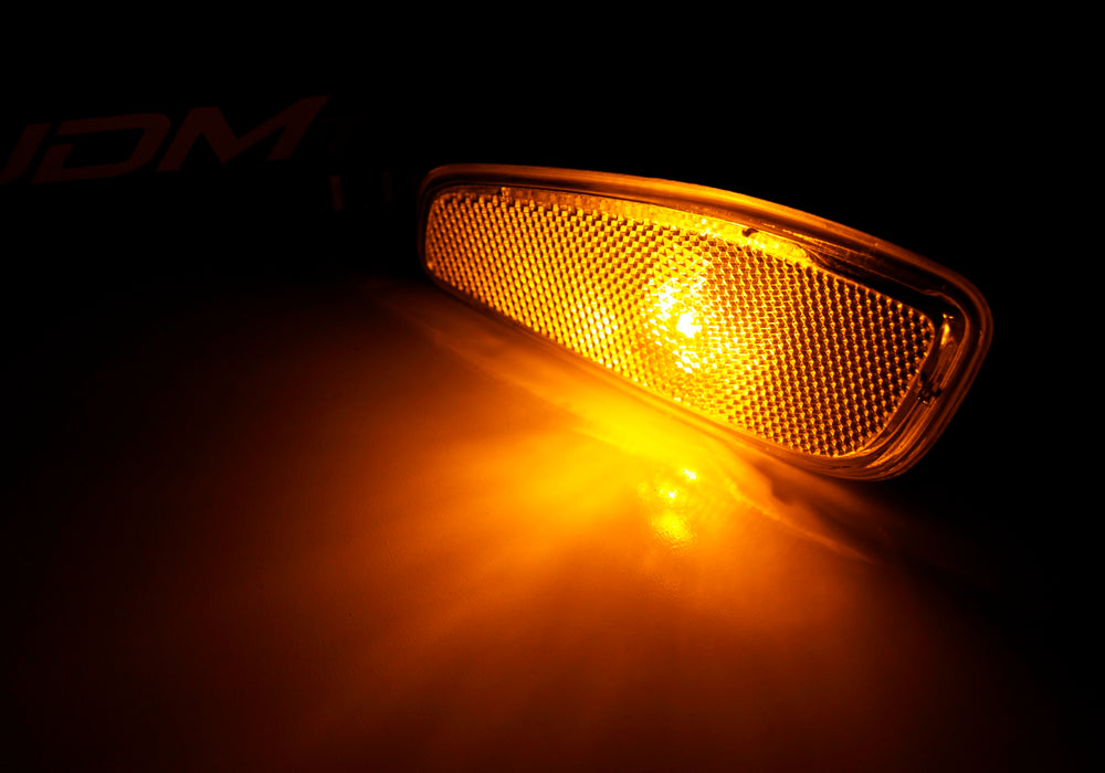 Smoked Lens Side Marker Lamps w/Amber LED Replacement Bulbs For 2015-up Renegade