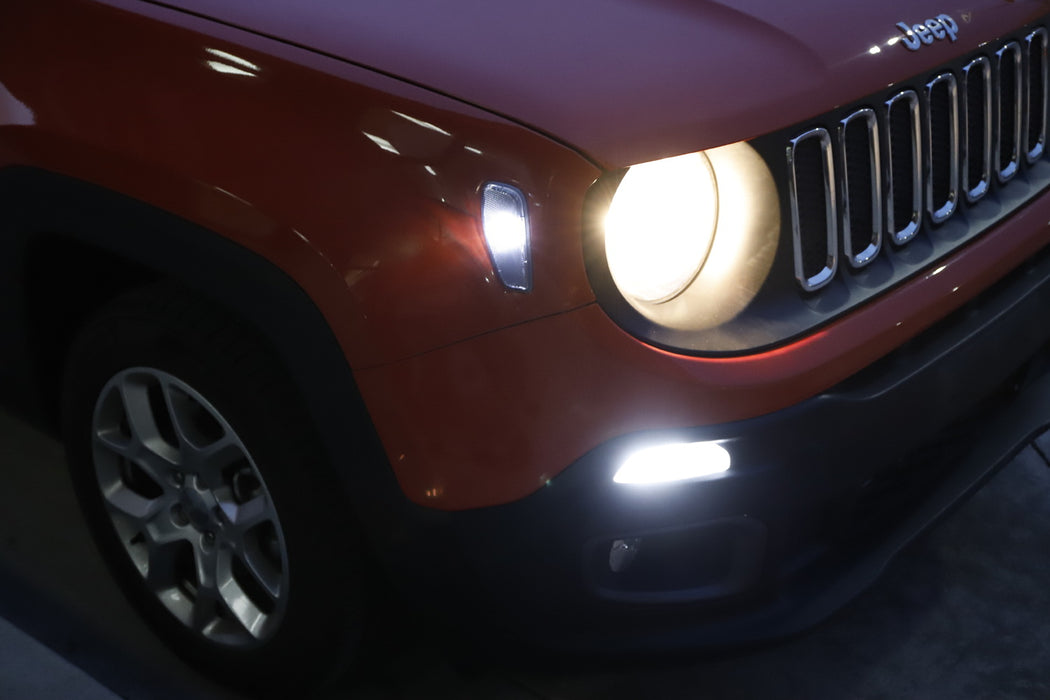 LED DRL/Turn Signal Lights w/ No Hyper Flash Fix Combo For 2015-19 Jeep Renegade