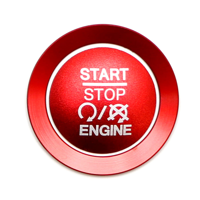 Red Keyless Engine Push Start Button & Surrounding Ring For Jeep 15-up Renegade