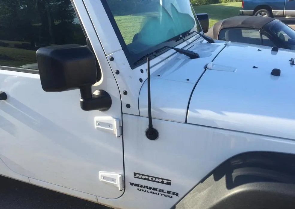 13-Inch Rubber Flexible Stubby Radio Antenna Topper For Jeep Wrangler TJ JK JL