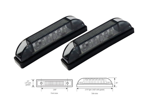 Smoked 6-LED Amber Fender Flare Side Marker Lamps For Jeep Wrangler TJ JK and JL