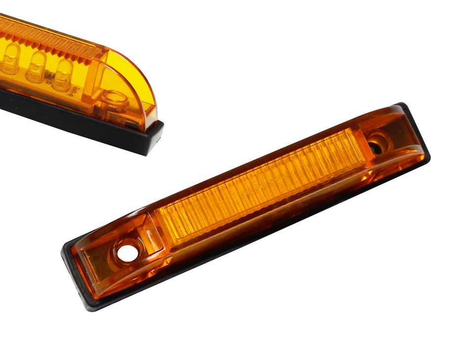 Amber Lens 6-LED Fender Flare Side Marker Lamps For Jeep Wrangler TJ JK and JL
