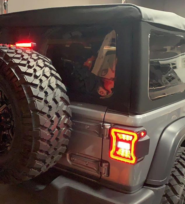 Smoked Strobe/Blink LED High Mount Third Brake Light For 18-up Jeep Wrangler JL