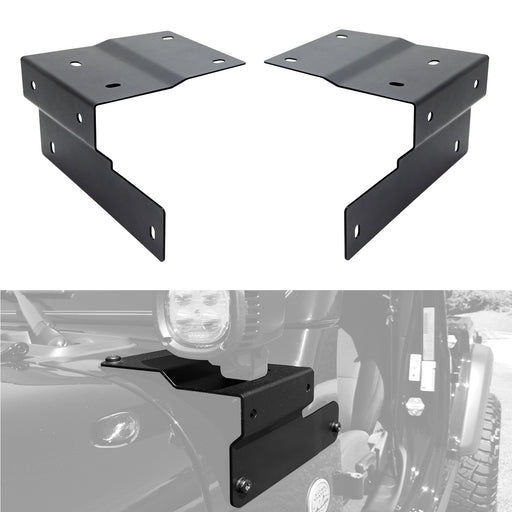 LED Pods Auxiliary Driving Lamp A-Pillar Mounting Brackets For 18+ Jeep Wrangler