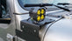 A-Pillar Yellow LED Pod Lights w/Bracket, Relay For 18+ Jeep Wrangler/Gladiator