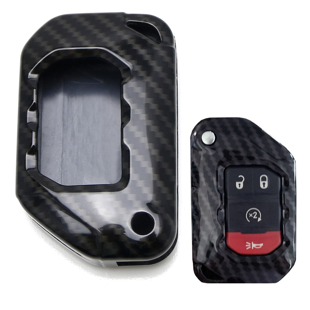 Aoocar Heavy Metal Key Fob Cover For Jeep Wrangler (2018-2025 Flip Key)