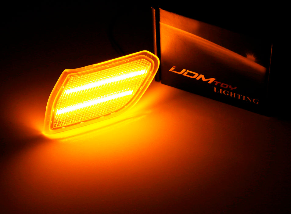Clear Lens 27-Diode Amber Full LED Side Marker Lamp Assy For 18-up Jeep Wrangler