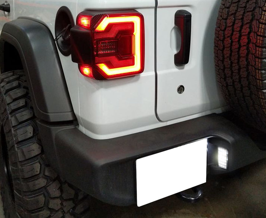 3W Xenon White 18-LED License Plate Light Lamp For Jeep 2018-up Wrangler JL JLU