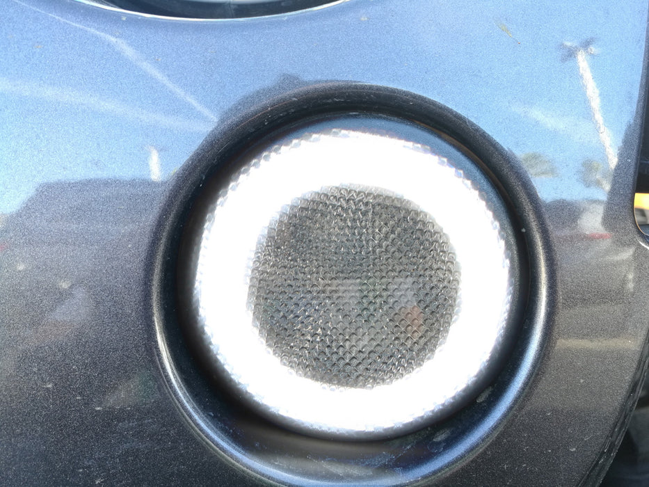Smoke Lens White LED Halo DRL Light Amber Turn Signal Lamps For Jeep Wrangler JK