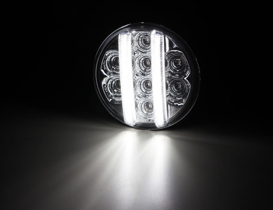 Clear Lens White Light Bar, Amber LED Turn Signal Lamps For 07-17 Jeep Wrangler