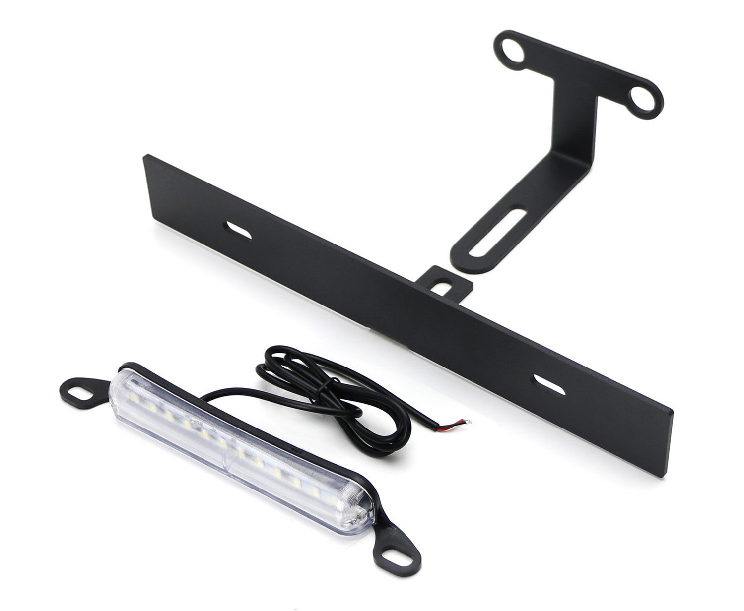 Rear Spare Tire Mount License Plate Bracket w/ LED Light For 07-17 Jee ...