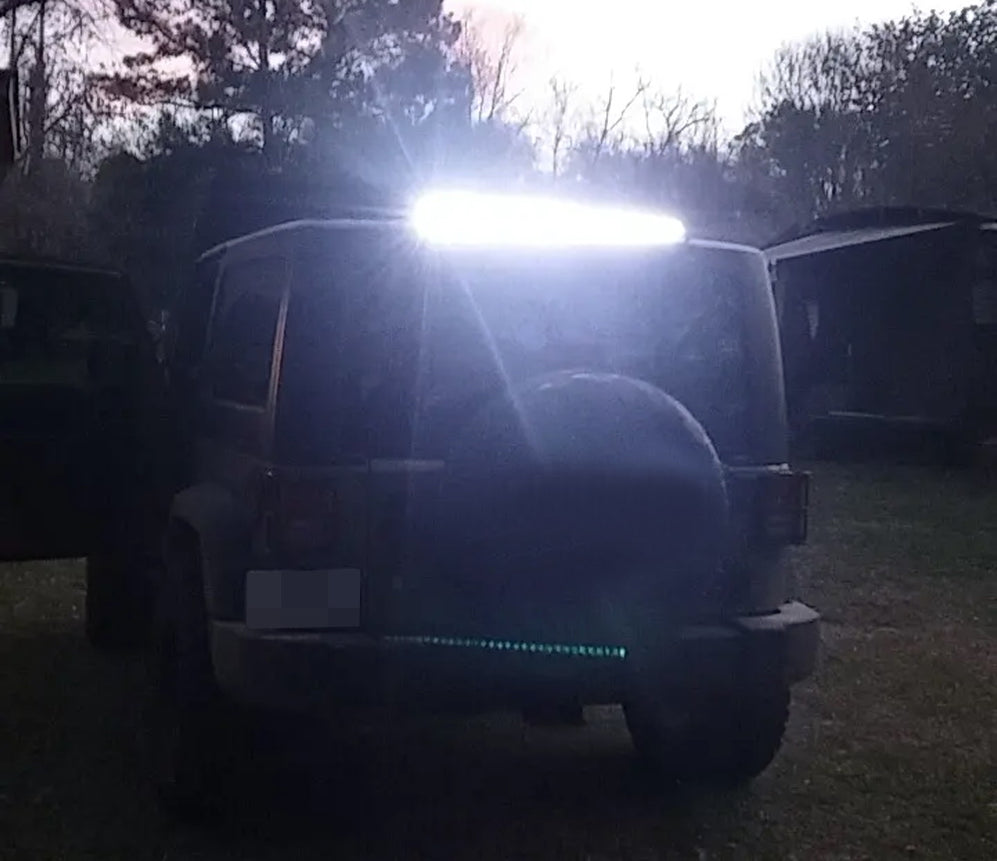 Window Light Bar Above Rear Window Mount 30-Inch LED Light Bar Kit For 07-up Jeep Wrang ...