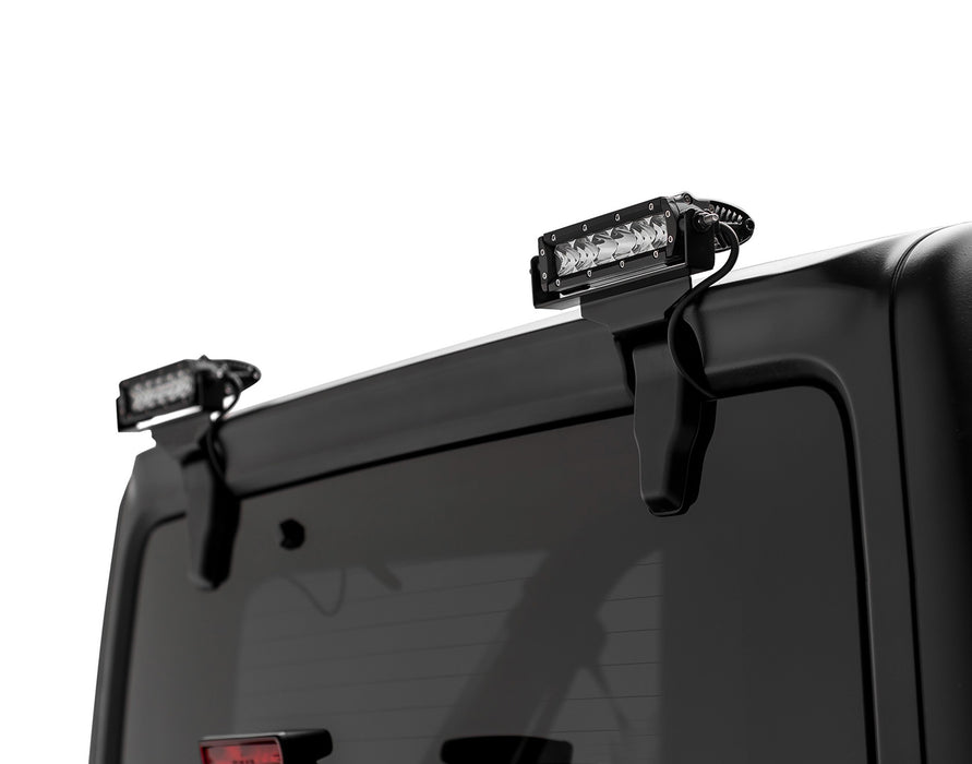 Car Rear Window Mount Above Rear Window Mount Dual 6-Inch LED LightBar Kit For 07+ Jeep ...