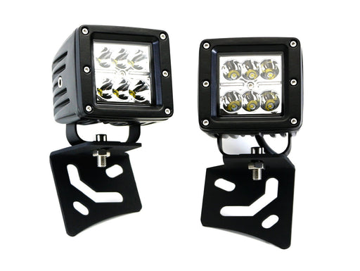 48W LED Driving Pod Lights w/ A-Pillar Bracket, Wiring For Jeep Wrangler TJ JK