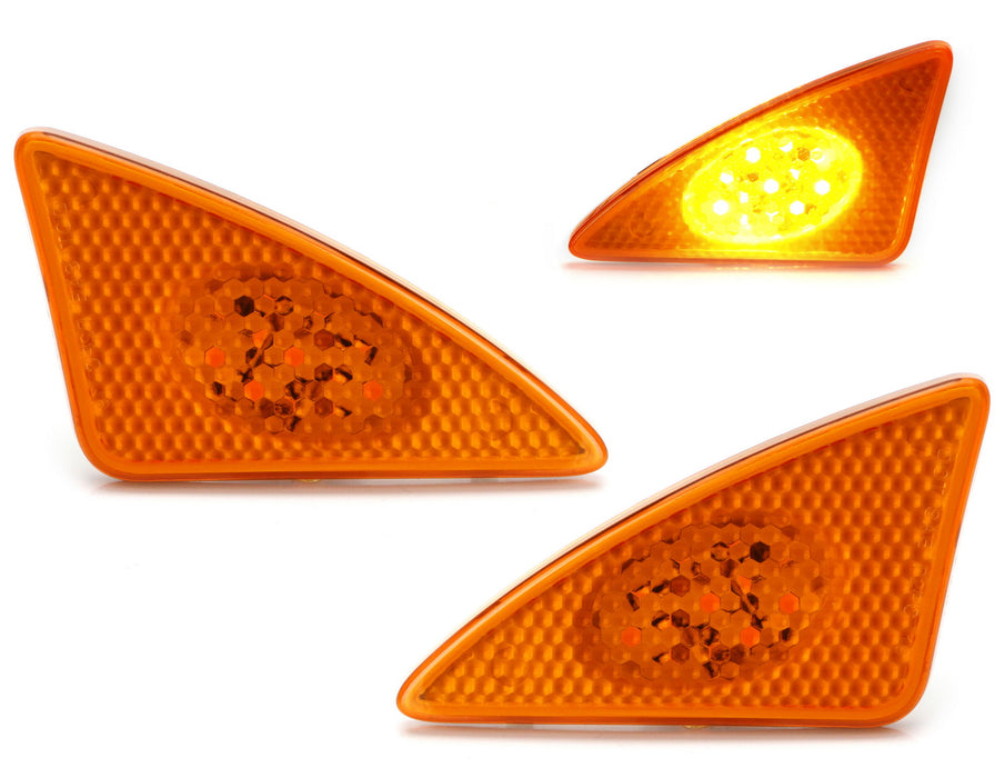 LED Front Cab Flare Side Marker Turn Signal Lights For Kenworth T660 T170 T270