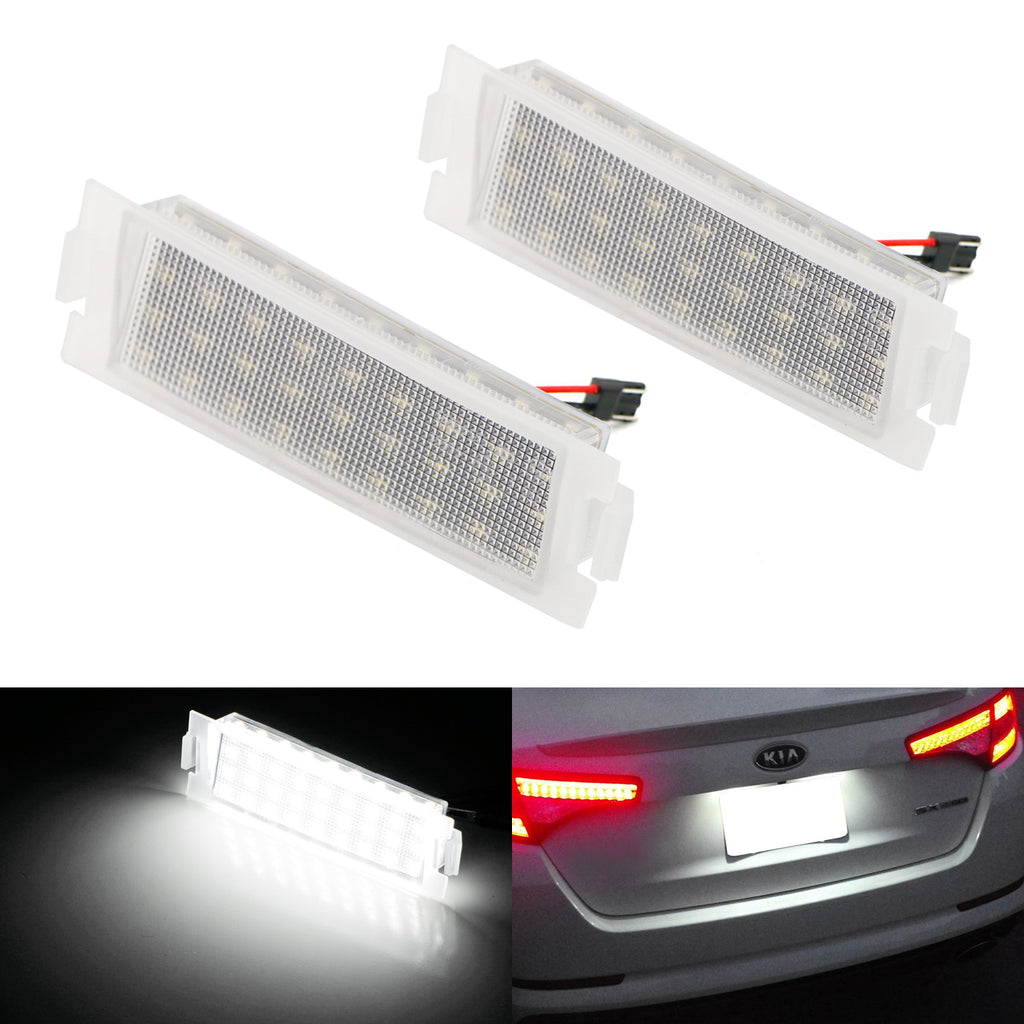 2-Pack Xenon White LED License Plate Bulbs For Kia Optima/K5 (2001-2023) - W5W 168 2825