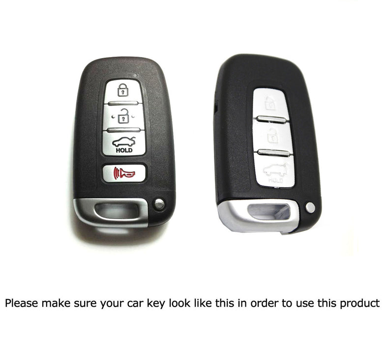 Exact Fit Glossy White Remote Smart Key Key Shell Holder Cover For Hyundai Kia