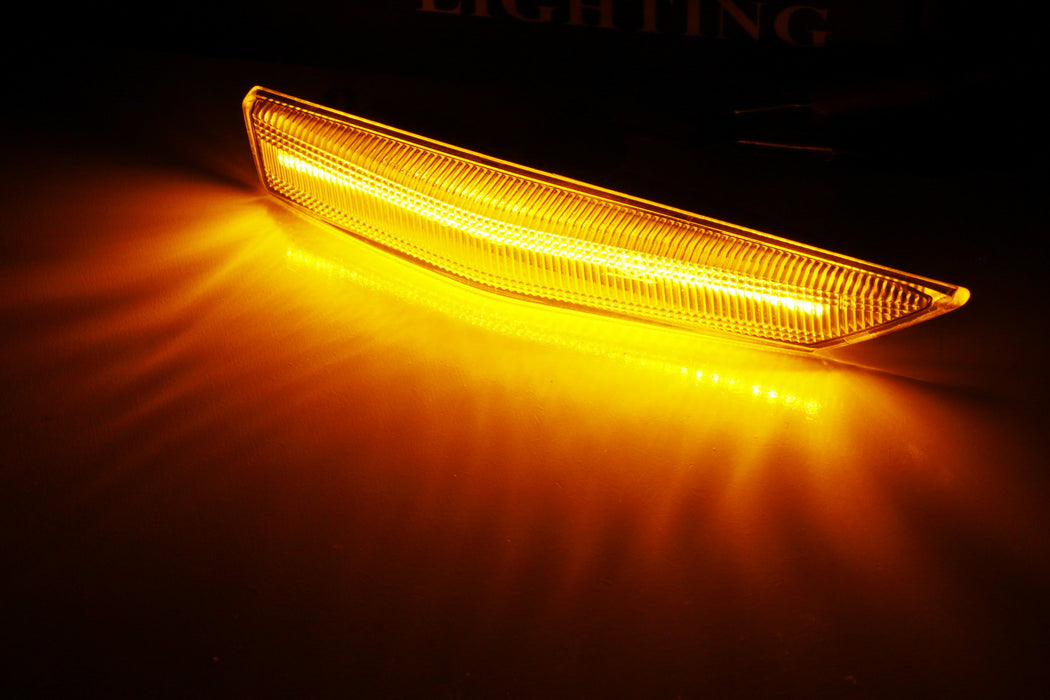 2PCS Universal Car Steering Fender LED Side Marker Light Turn Signal Lamp  Yellow