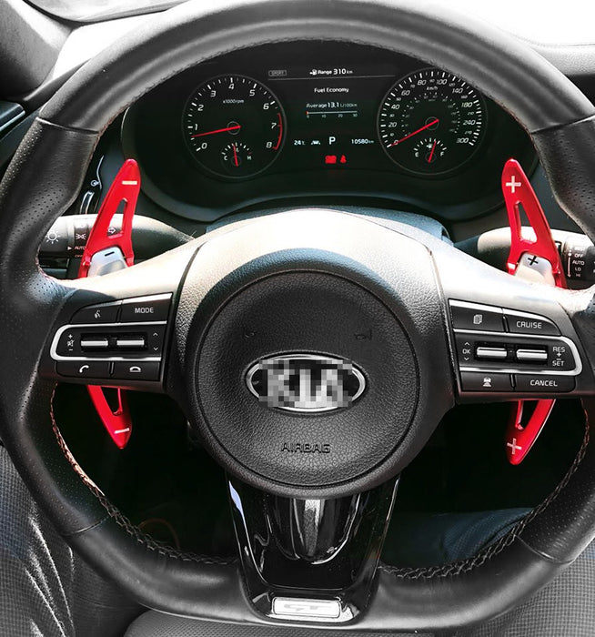 Red Aluminum Steering Wheel Paddle Shifter Extension For 18-up Kia Stinger CK K8